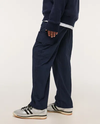 Abercrombie & Fitch Nylon Track Pants In Blue