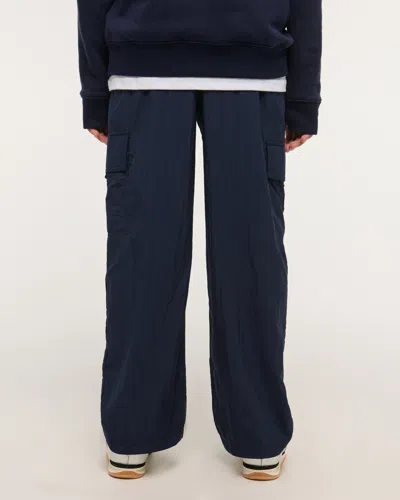 Abercrombie & Fitch Nylon Track Pants In Blue