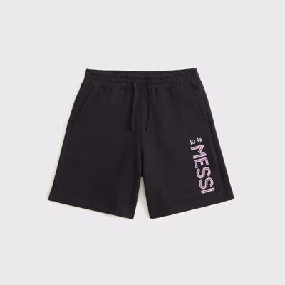 Abercrombie & Fitch Lionel Messi Graphic Shorts In Black
