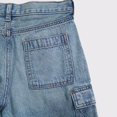 Abercrombie & Fitch At-the-knee Cargo Jorts In Blue