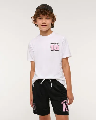 Abercrombie & Fitch Lionel Messi Synthetic Shorts In Black