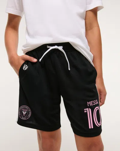 Abercrombie & Fitch Lionel Messi Synthetic Shorts In Black