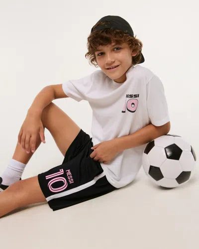 Abercrombie & Fitch Lionel Messi Synthetic Shorts In Black