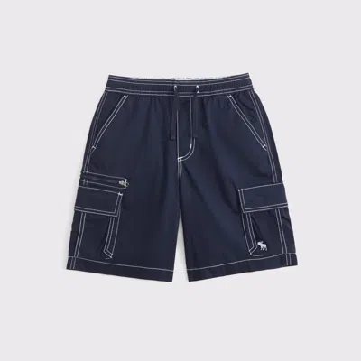 Abercrombie & Fitch Cargo Shorts In Blue