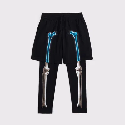 Abercrombie & Fitch Spooky Glow-in-the-dark Twofer Shorts In Black