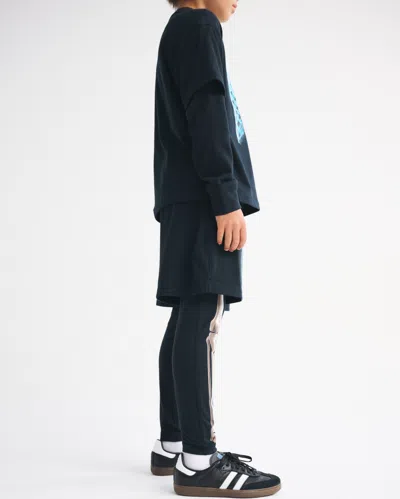 Abercrombie & Fitch Spooky Glow-in-the-dark Twofer Shorts In Black