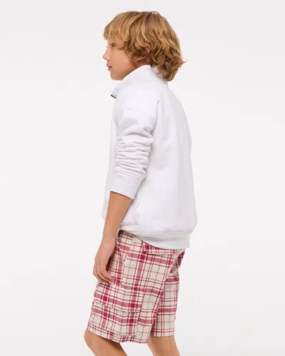 Abercrombie & Fitch Plaid Cargo Shorts In Pink