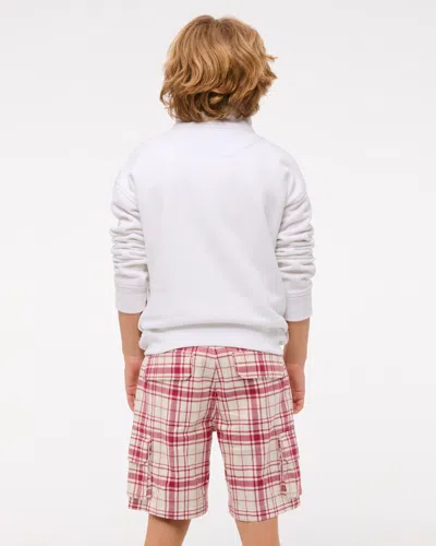 Abercrombie & Fitch Plaid Cargo Shorts In Pink