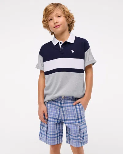 Abercrombie & Fitch Plaid Cargo Shorts In Blue