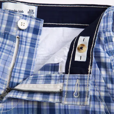 Abercrombie & Fitch Plaid Cargo Shorts In Blue