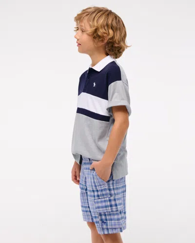 Abercrombie & Fitch Plaid Cargo Shorts In Blue