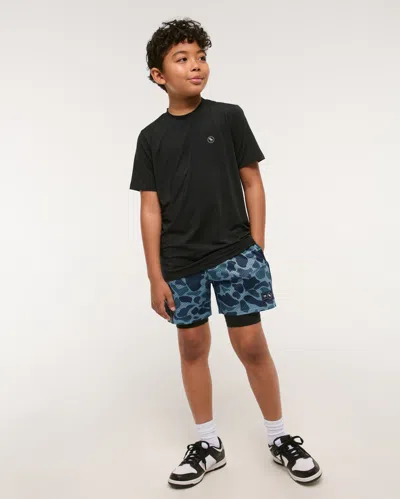 Abercrombie & Fitch Ypb Mesh Twofer Shorts In Multi