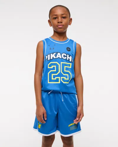 Abercrombie & Fitch Pokémon Graphic Shorts In Blue