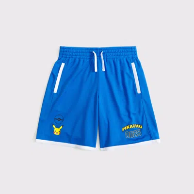 Abercrombie & Fitch Pokémon Graphic Shorts In Blue