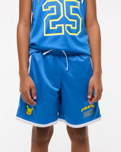 Abercrombie & Fitch Pokémon Graphic Shorts In Blue