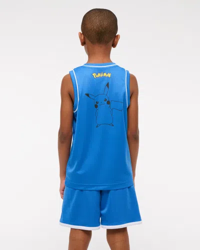 Abercrombie & Fitch Pokémon Graphic Shorts In Blue