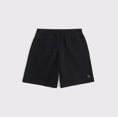 Abercrombie & Fitch Essential Fleece Icon Shorts In Black