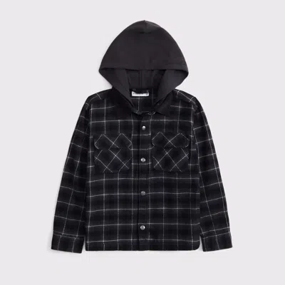 Abercrombie & Fitch Hooded Shirt Jacket In Multi