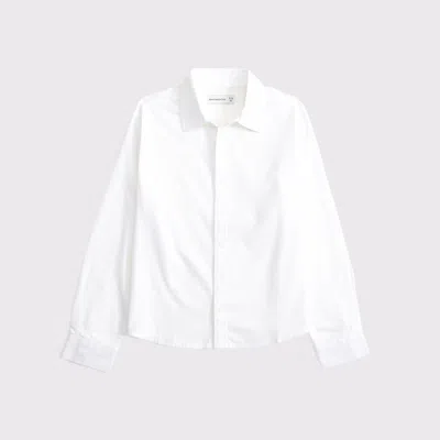 Abercrombie & Fitch Long-sleeve Dress Shirt In White