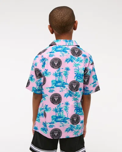 Abercrombie & Fitch Inter Miami Cf Short-sleeve Poplin Shirt In Multi