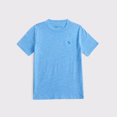Abercrombie & Fitch Essential Icon Crew Tee In Blue