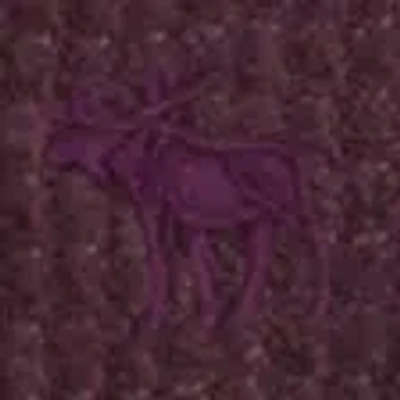 Abercrombie & Fitch Cozy Long-sleeve Waffle Crew In Burgundy