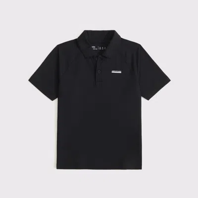 Abercrombie & Fitch Ypb Logo Polo In Black
