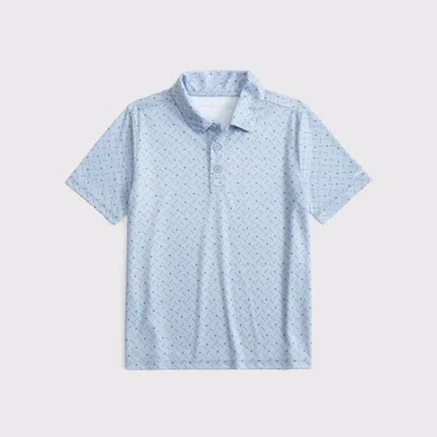 Abercrombie & Fitch Active Golf Polo In Blue