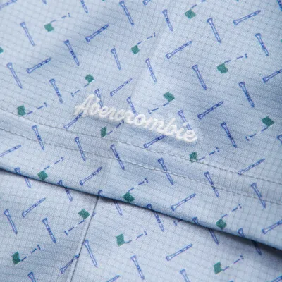 Abercrombie & Fitch Active Golf Polo In Blue