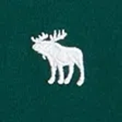 Abercrombie & Fitch Essential Long-sleeve Icon Crew Tee In Green