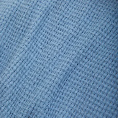 Abercrombie & Fitch Cozy Long-sleeve Waffle Crew In Blue