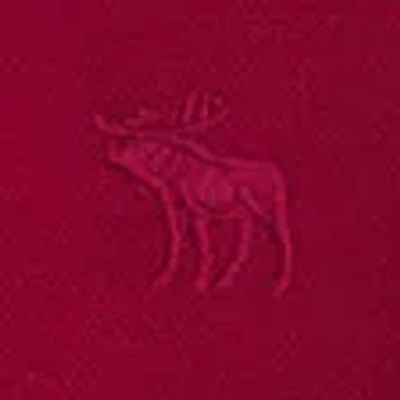 Abercrombie & Fitch Essential Heavyweight Long-sleeve Icon Crew Tee In Burgundy