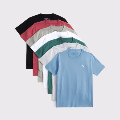 Abercrombie & Fitch 7-pack Icon Crew Tees In Multi