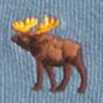 Abercrombie & Fitch Cozy Long-sleeve Signature Icon Johnny Collar Polo In Blue