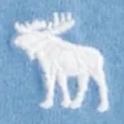 Abercrombie & Fitch Essential Long-sleeve Icon Crew Tee In Blue