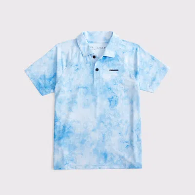 Abercrombie & Fitch Ypb Logo Polo In Blue