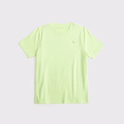 Abercrombie & Fitch Essential Icon Crew Tee In Green