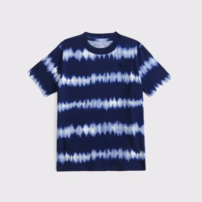 Abercrombie & Fitch Essential Icon Crew Tee In Blue