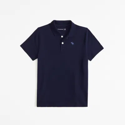 Abercrombie & Fitch Icon Pique Polo In Black