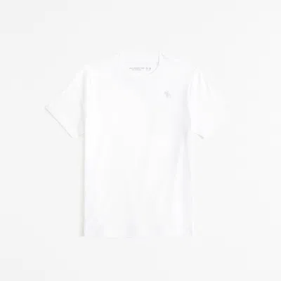 Abercrombie & Fitch Essential Icon Crew Tee In White