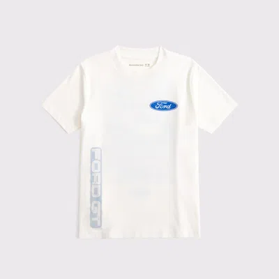 Abercrombie & Fitch Ford Graphic Tee In White