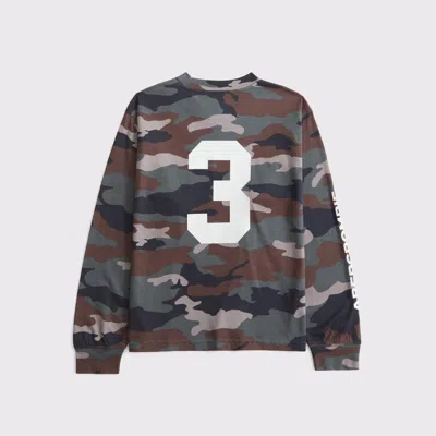 Abercrombie & Fitch Long-sleeve Graphic Logo Tee In Multi