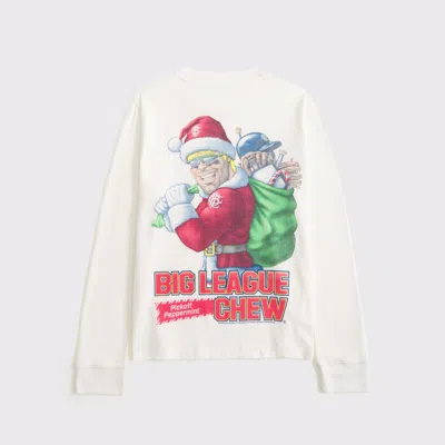 Abercrombie & Fitch Long-sleeve Big League Chew Graphic Tee In Neutral