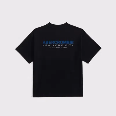 Abercrombie & Fitch Logo Tee In Black