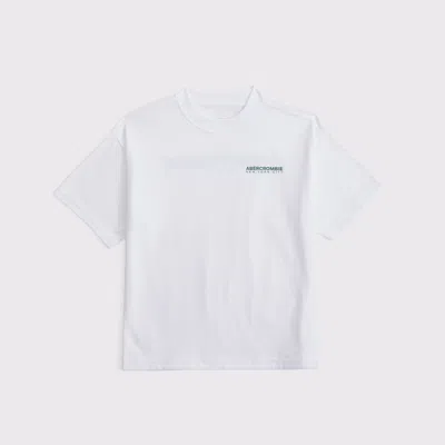 Abercrombie & Fitch Logo Tee In White