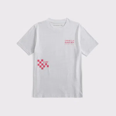 Abercrombie & Fitch Oracle Red Bull Racing Graphic Tee In Gray