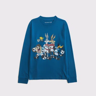 Abercrombie & Fitch Long-sleeve Looney Tunes Graphic Tee In Blue