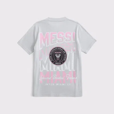 Abercrombie & Fitch Lionel Messi Graphic Tee In Gray