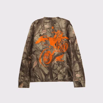 Abercrombie & Fitch Long-sleeve Honda Racing Graphic Tee In Multi