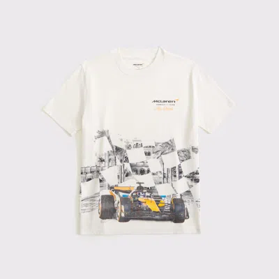Abercrombie & Fitch Mclaren Graphic Tee In White